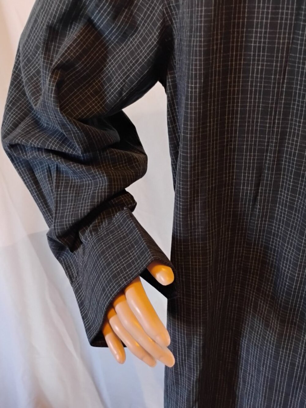 Axist | Black & White Small Square Print Dress Shirt | Medium | Like New - Picture 4 of 8